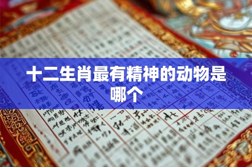 十二生肖最有精神的动物是哪个