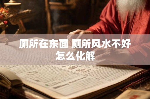 厕所在东面 厕所风水不好怎么化解