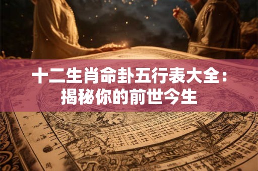 十二生肖命卦五行表大全：揭秘你的前世今生
