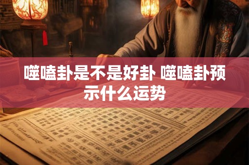噬嗑卦是不是好卦 噬嗑卦预示什么运势