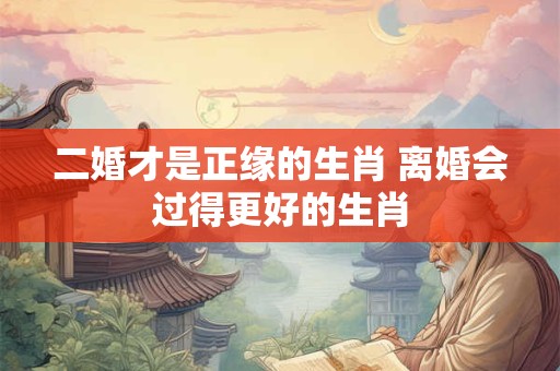 二婚才是正缘的生肖 离婚会过得更好的生肖