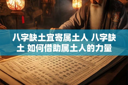 八字缺土宜寄属土人 八字缺土 如何借助属土人的力量