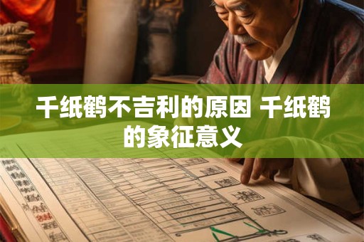 千纸鹤不吉利的原因 千纸鹤的象征意义