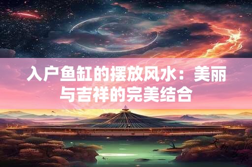 入户鱼缸的摆放风水：美丽与吉祥的完美结合
