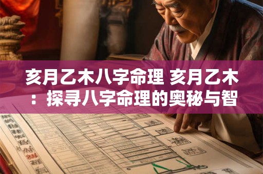 亥月乙木八字命理 亥月乙木：探寻八字命理的奥秘与智慧