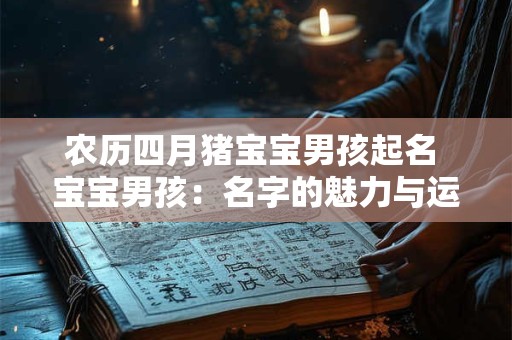 农历四月猪宝宝男孩起名 宝宝男孩：名字的魅力与运势