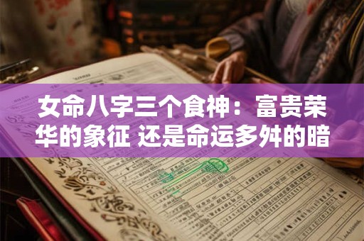 女命八字三个食神：富贵荣华的象征 还是命运多舛的暗示