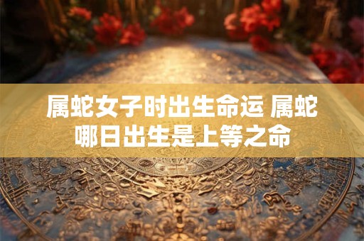 属蛇女子时出生命运 属蛇哪日出生是上等之命