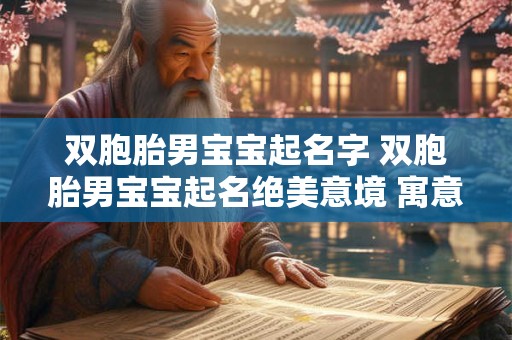 双胞胎男宝宝起名字 双胞胎男宝宝起名绝美意境 寓意深远！