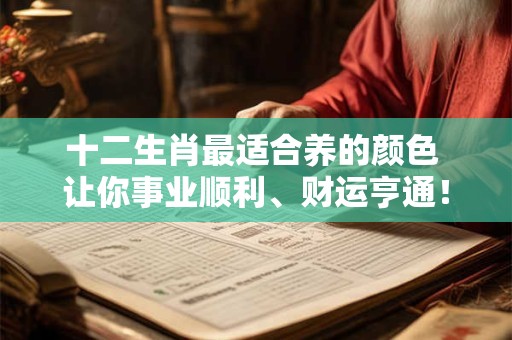 详细阅读:十二生肖最适合养的颜色 让你事业顺利、财运亨通! 十二生肖最适合养的颜色 让你事业顺利、财运亨通!