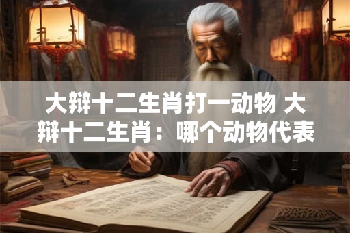 大辩十二生肖打一动物 大辩十二生肖：哪个动物代表性