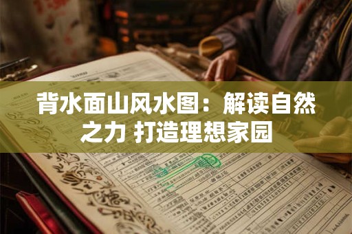背水面山风水图：解读自然之力 打造理想家园