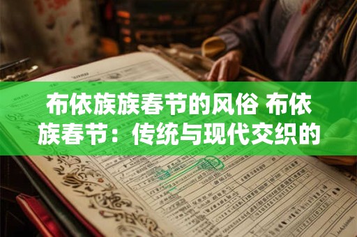 布依族族春节的风俗 布依族春节：传统与现代交织的民族狂欢