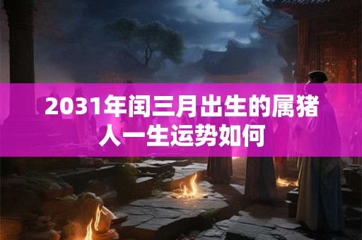 2031年闰三月出生的属猪人一生运势如何