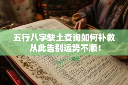 五行八字缺土查询如何补救 从此告别运势不顺！