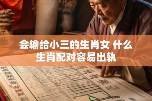 详细阅读:会输给小三的生肖女 什么生肖配对容易出轨 会输给小三的生肖女 什么生肖配对容易出轨