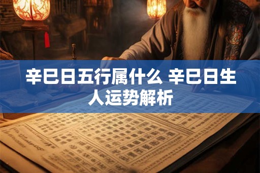 辛巳日五行属什么 辛巳日生人运势解析