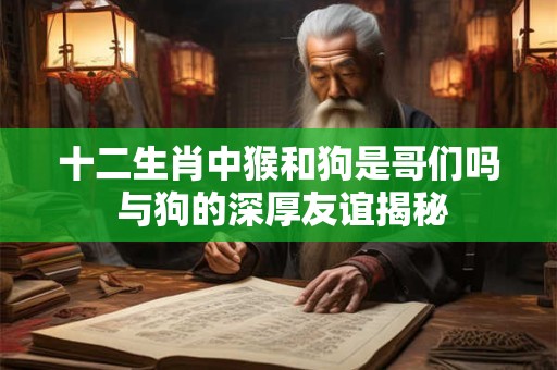 十二生肖中猴和狗是哥们吗 与狗的深厚友谊揭秘