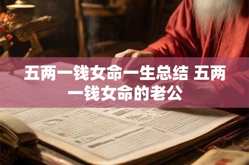 五两一钱女命一生总结 五两一钱女命的老公