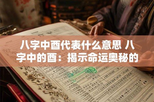 八字中酉代表什么意思 八字中的酉：揭示命运奥秘的金色凤凰