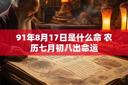 91年8月17日是什么命 农历七月初八出命运