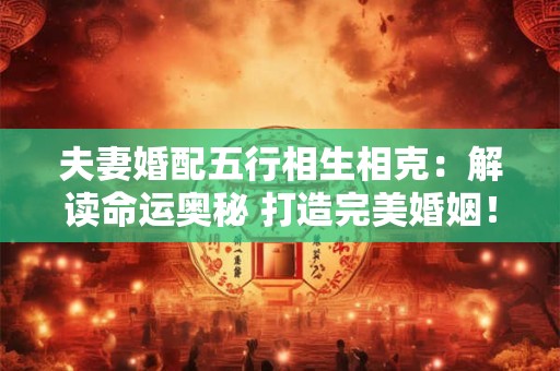 夫妻婚配五行相生相克：解读命运奥秘 打造完美婚姻！