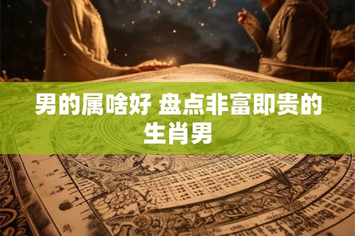 男的属啥好 盘点非富即贵的生肖男