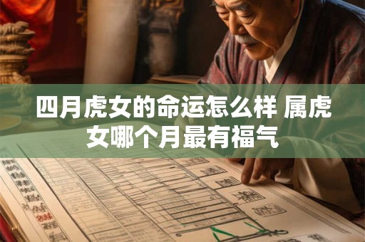 详细阅读:四月虎女的命运怎么样 属虎女哪个月最有福气 四月虎女的命运怎么样 属虎女哪个月最有福气