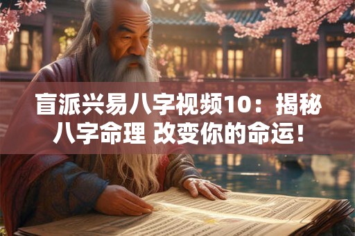 盲派兴易八字视频10：揭秘八字命理 改变你的命运！