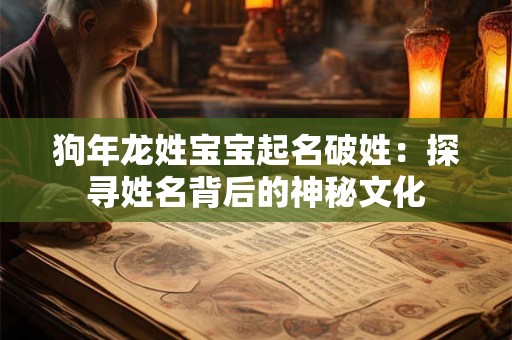 狗年龙姓宝宝起名破姓：探寻姓名背后的神秘文化