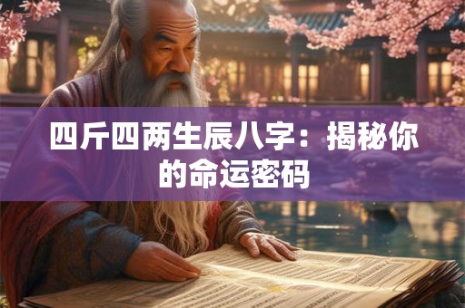 四斤四两生辰八字：揭秘你的命运密码