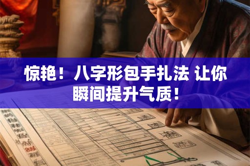 惊艳！八字形包手扎法 让你瞬间提升气质！