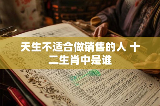 天生不适合做销售的人 十二生肖中是谁