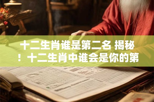 十二生肖谁是第二名 揭秘！十二生肖中谁会是你的第二名