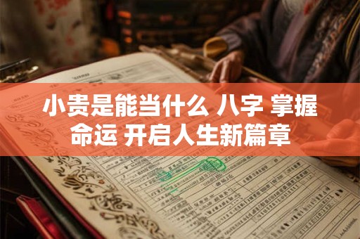 小贵是能当什么 八字 掌握命运 开启人生新篇章