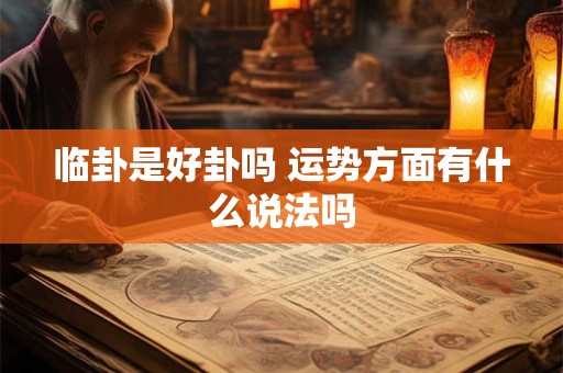 详细阅读:临卦是好卦吗 运势方面有什么说法吗 临卦是好卦吗 运势方面有什么说法吗