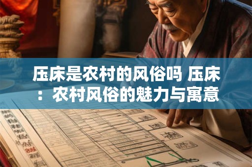 压床是农村的风俗吗 压床：农村风俗的魅力与寓意