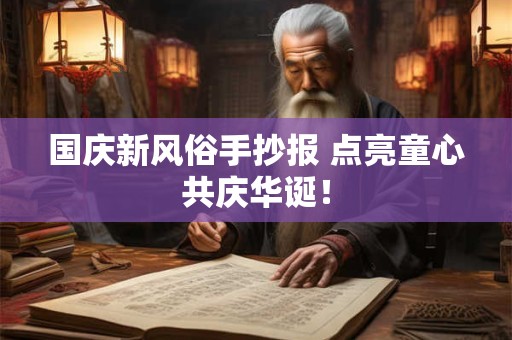 国庆新风俗手抄报 点亮童心共庆华诞！