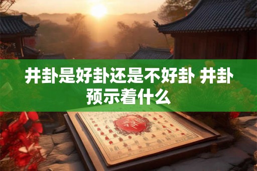 井卦是好卦还是不好卦 井卦预示着什么