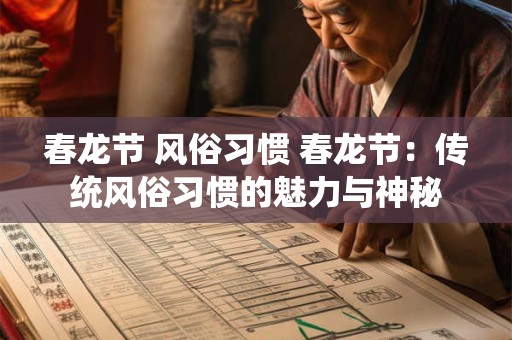 春龙节 风俗习惯 春龙节：传统风俗习惯的魅力与神秘
