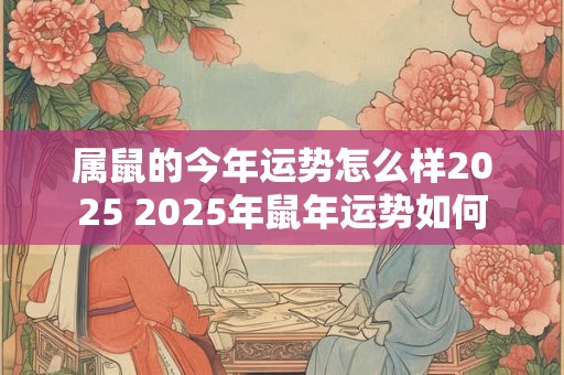 属鼠的今年运势怎么样2025 2025年鼠年运势如何
