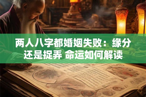 两人八字都婚姻失败：缘分还是捉弄 命运如何解读