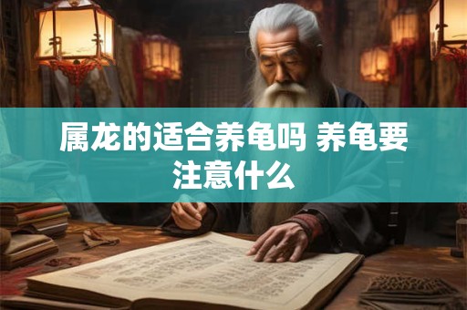 属龙的适合养龟吗 养龟要注意什么