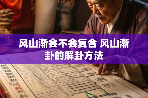 风山渐会不会复合 风山渐卦的解卦方法
