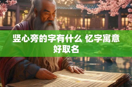 竖心旁的字有什么 忆字寓意好取名