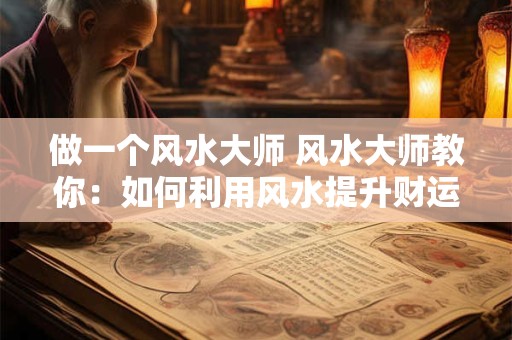 做一个风水大师 风水大师教你：如何利用风水提升财运