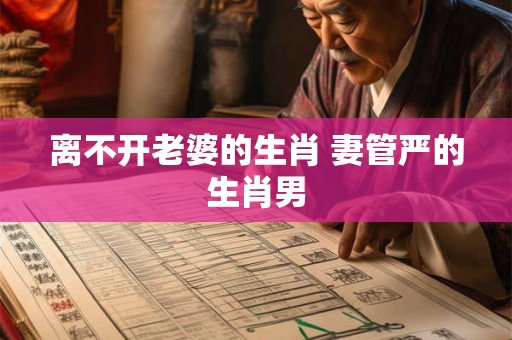 离不开老婆的生肖 妻管严的生肖男
