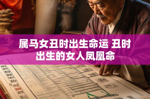 属马女丑时出生命运 丑时出生的女人凤凰命