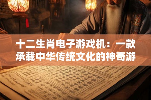 十二生肖电子游戏机：一款承载中华传统文化的神奇游戏机！