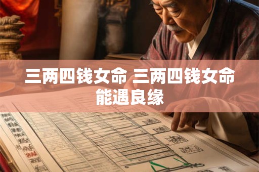 三两四钱女命 三两四钱女命能遇良缘